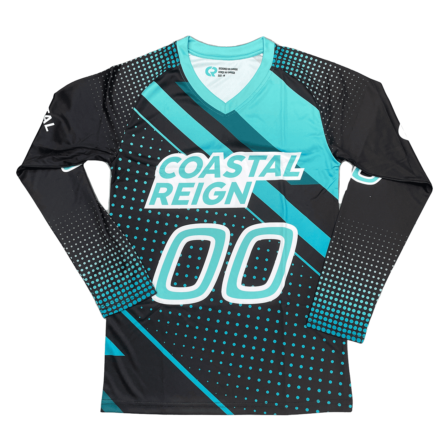 Sublimated Long Sleeve V Neck Jersey